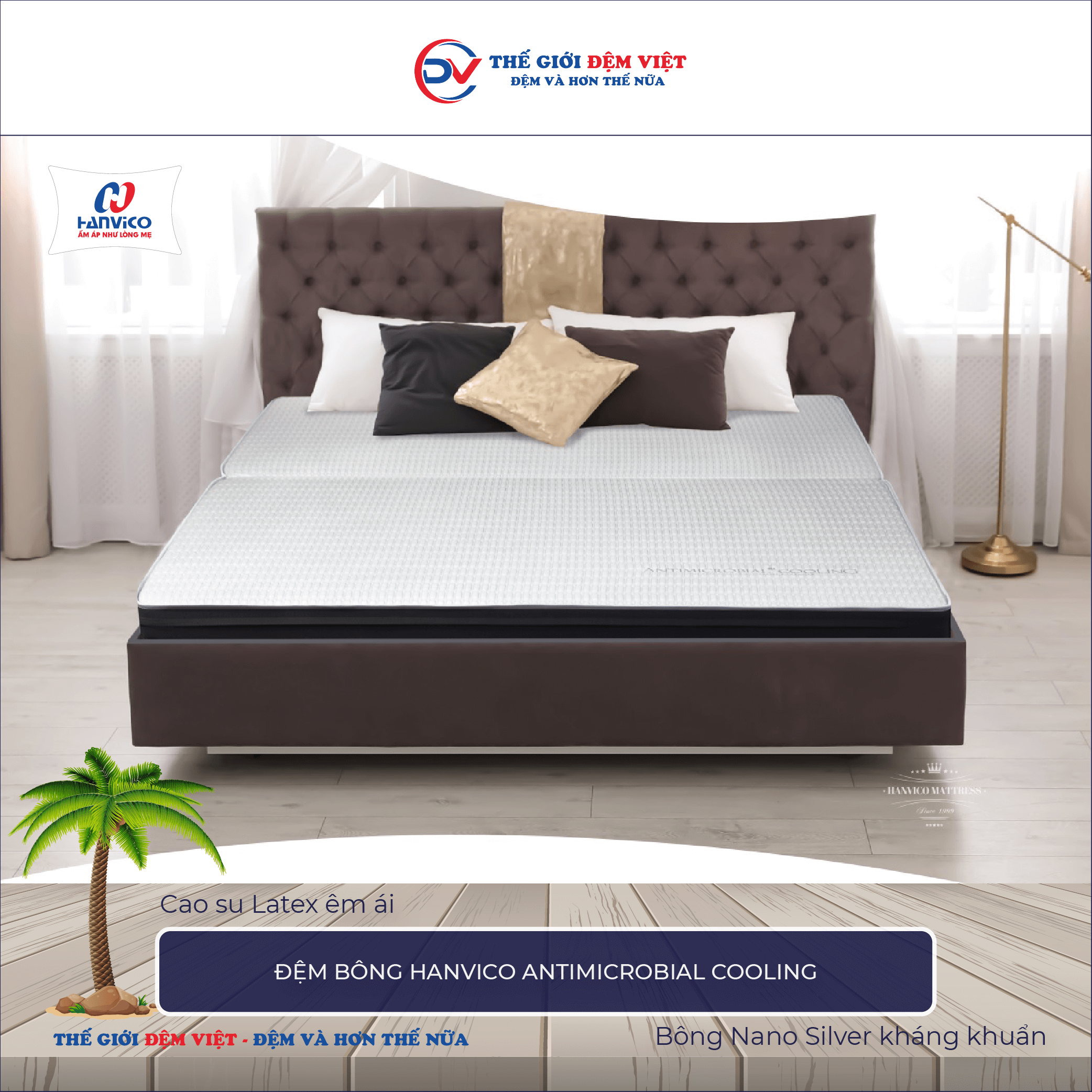 Đệm bông ANTIMICROBIAL COOLING